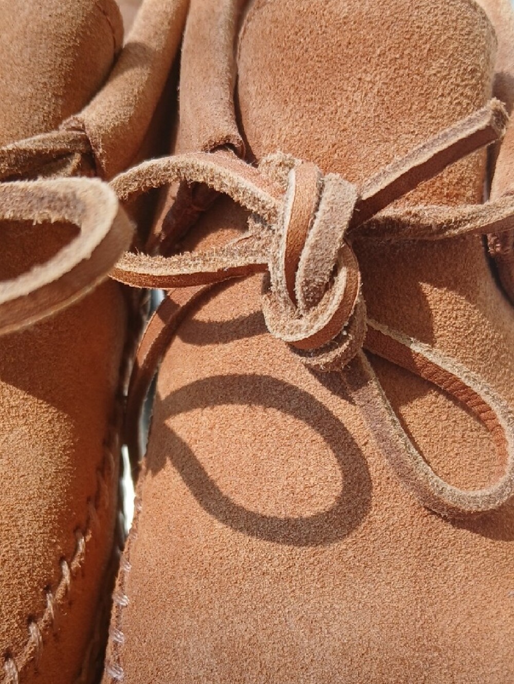 UGG Chestnut Tan Suede Slip-On Moccasins - Picture 3 of 5
